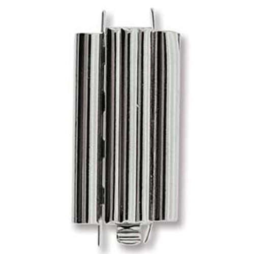 Beadslide Clasp Bar Design - Rhodium - CLSP218SP-30