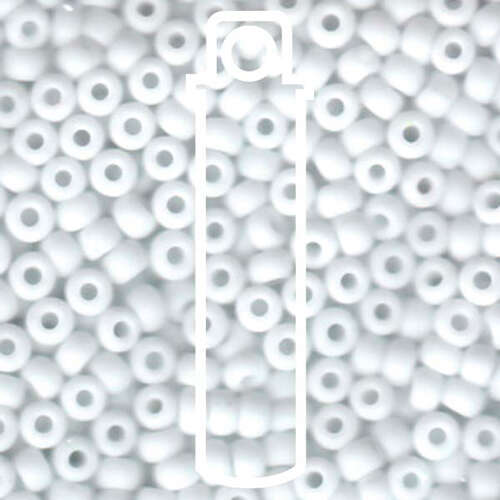 Miyuki 6/0 Rocaille Bead - 6-9402F - Matte Opaque White - 20gm Tube
