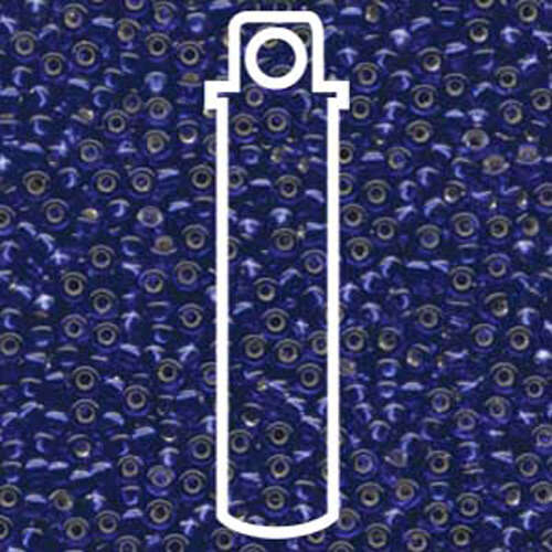 Miyuki 8/0 Rocaille Bead - 8-920 - Silver Lined Cobalt - 22gm Tube