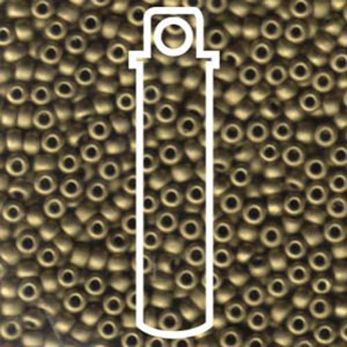 Miyuki 8/0 Rocaille Bead - 8-92006 - Matte Metallic Dark Bronze - 22gm Tube