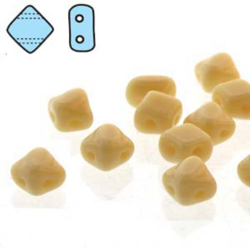 Silky 5mm - Opaque Ivory - SQ205-13010 - 40 Bead Strand