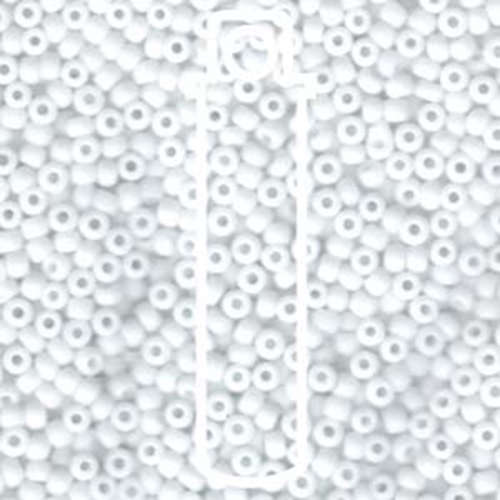 Miyuki 8/0 Rocaille Bead - 8-9402 - Opaque White - 22gm Tube