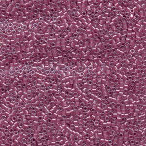 Miyuki 11/0 Delica Bead - DB902 - Sparkling Rose Lined Crystal - 100gm Bag