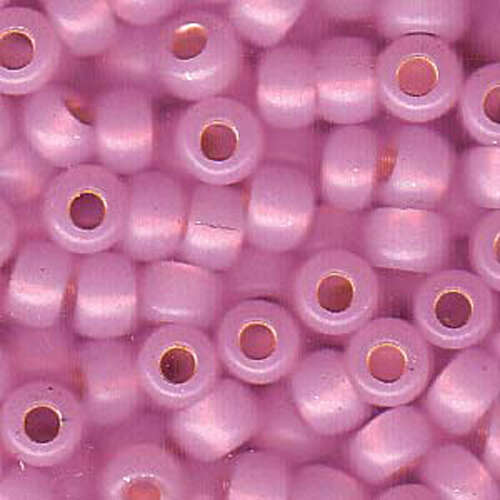 Miyuki 6/0 Rocaille Bead - 6-9643 - Dyed Light Pink Silver Lined Alabaster - 250gm Bag