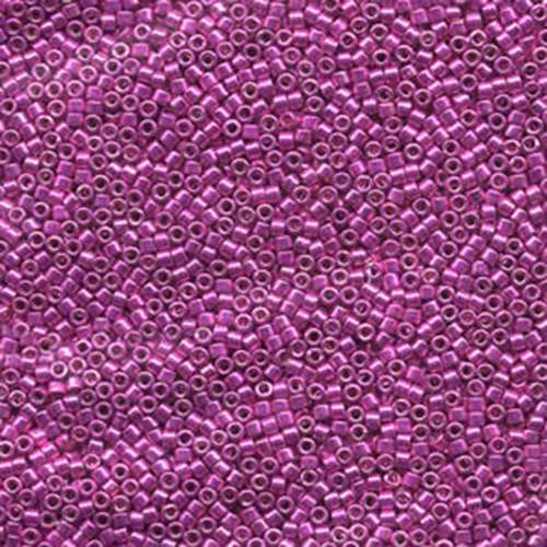 Miyuki 11/0 Delica Bead - DB425 - Galvanized Dyed Bright Pink - 100gm Bag