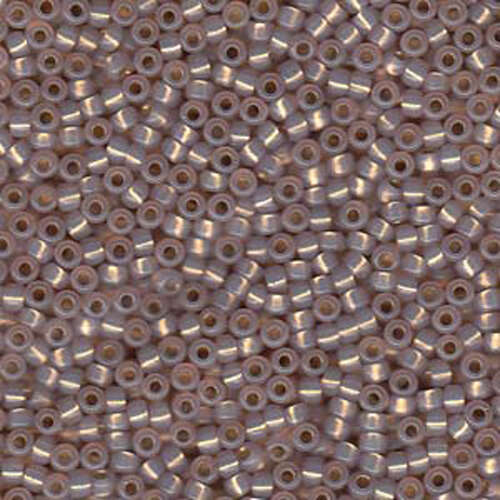 Miyuki 8/0 Rocaille Bead - 8-9579 - Dyed Smoky Light Rose Silver Lined Alabaster - 250gm Bag