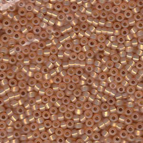 Miyuki 8/0 Rocaille Bead - 8-9580 - Dyed Pale Peach Silver Lined Alabaster - 250gm Bag