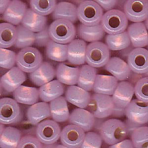 Miyuki 6/0 Rocaille Bead - 6-9555 - Dyed Pale Pink Silver Lined Alabaster - 250gm Bag