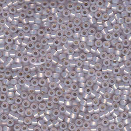 Miyuki 8/0 Rocaille Bead - 8-9643 - Dyed Light Pink Silver Lined Alabaster - 250gm Bag