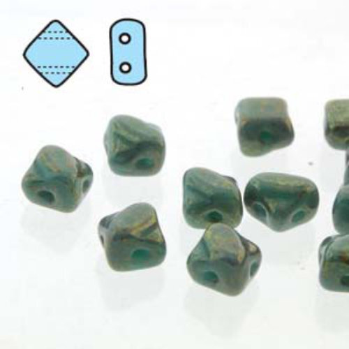 Silky 5mm - Green Turquoise Luminous - SQ205-63130-15495 - 40 Bead Strand