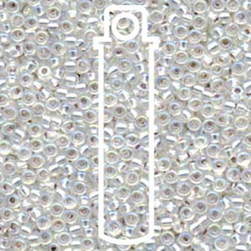 Miyuki 8/0 Rocaille Bead - 8-91001 - Silver Lined Crystal AB - 22gm Tube