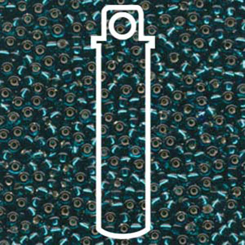 Miyuki 8/0 Rocaille Bead - 8-92425 - Silver Lined Transparent Teal - 22gm Tube