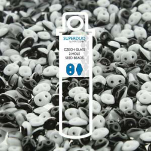 Super Duo 2.5mm x 5mm - DU0503849 - Duet Black & White - 22.5gm Tube
