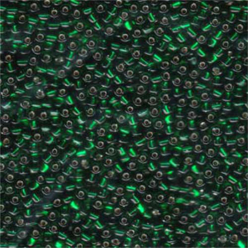 Miyuki 10/0 Triangle Bead - TR10-1806 - Silver Lined Dark Green - 250gm Bag