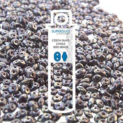 Super Duo 2.5mm x 5mm - DU0533400-43400 - Navy Picasso - 22.5gm Tube