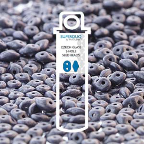 Super Duo 2.5mm x 5mm - DU0533400-84400 - Matte Opaque Navy Luster - 22.5gm Tube