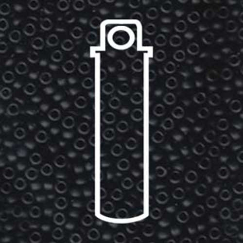 Miyuki 8/0 Rocaille Bead - 8-9401F - Matte Opaque Black - 22gm Tube