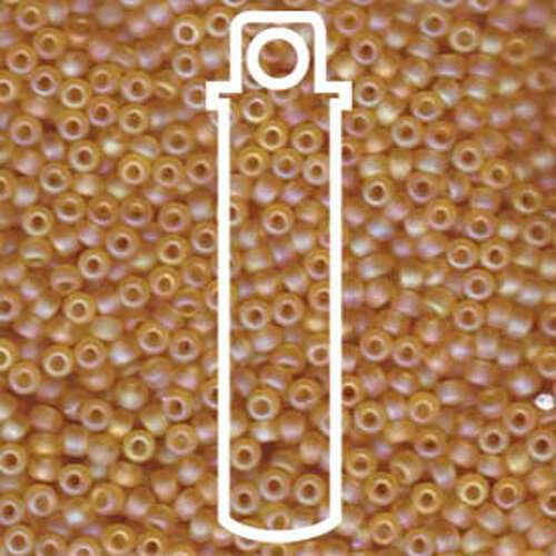 Miyuki 8/0 Rocaille Bead - 8-9132FR - Matte Transparent Light Topaz AB - 22gm Tube