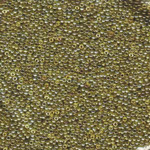 Miyuki 15/0 Rocaille Bead - 15-91889 - Transparent Olive Gold Luster - 250gm Bag