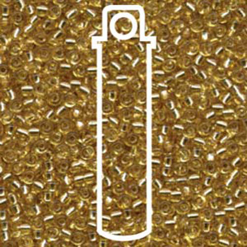 Miyuki 8/0 Rocaille Bead - 8-93 - Silver Lined Gold - 22gm Tube