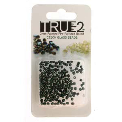 2mm Fire Polish Beads - Polychrome Sage & Citrus 23980-29034 - 2gm Pack