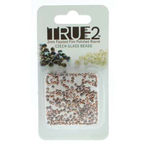2mm Fire Polish Beads - Etch Full Capri 00030-27183 - 2gm Pack