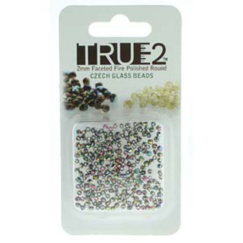 2mm Fire Polish Beads - Etch Full Vitrail 00030-28183 - 2gm Pack
