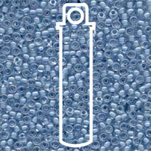 Miyuki 8/0 Rocaille Bead - 8-9221 - Sky Blue Lined Crystal - 22gm Tube