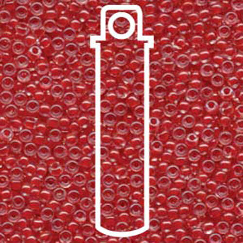 Miyuki 8/0 Rocaille Bead - 8-9226 - Dark Coral Lined Crystal - 22gm Tube