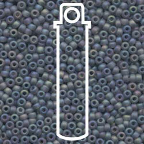 Miyuki 8/0 Rocaille Bead - 8-9152FR - Matte Transparent Grey AB - 22gm Tube