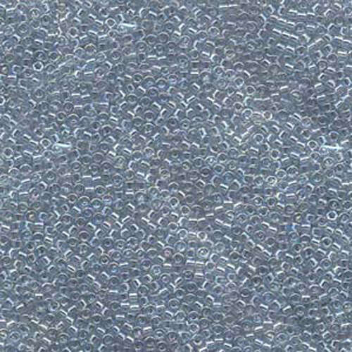 Miyuki 11/0 Delica Bead - DB110 - Transparent Light Blue AB - 100gm Bag