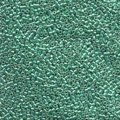 Miyuki 11/0 Delica Bead - DB426 - Galvanized Dyed Medium Green - 100gm Bag