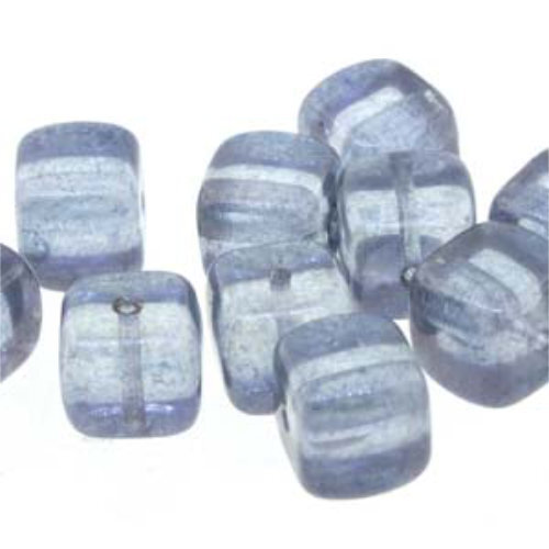 Cube Bead 8mm x 11mm - Crystal Blue - CU811-14464 - 30 Bead Strand