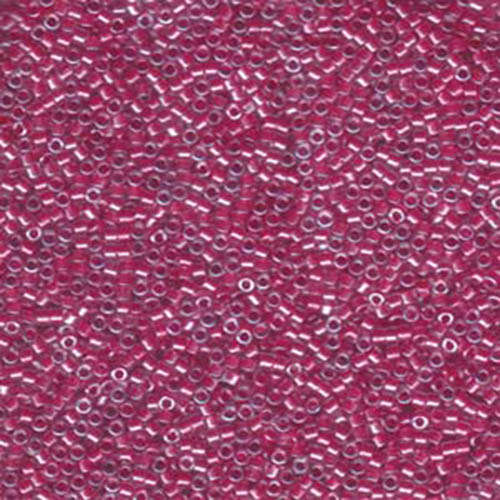 Miyuki 11/0 Delica Bead - DB914 - Sparkling Dark Pink Lined Crystal - 100gm Bag