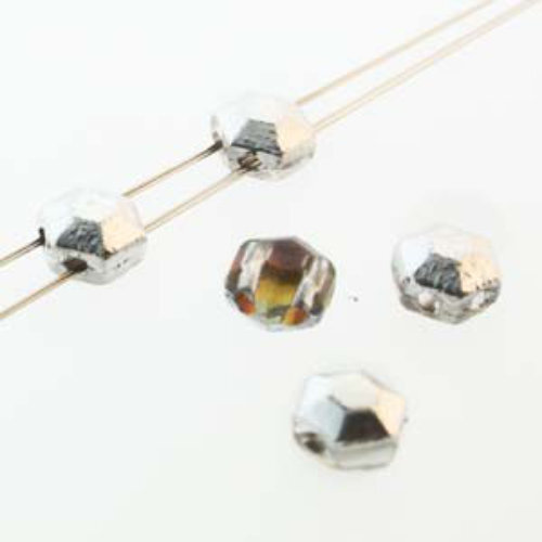 Honeycomb Chiseled Jewel 6mm - HCJ0600030-29536 - Backlit Heliotrope - 30 Bead Strand