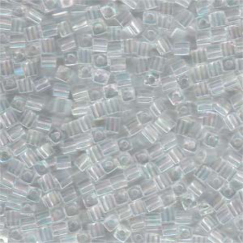 Miyuki 3mm (SB3) Square Bead - SB3-250 - Crystal AB - 250gm Bag