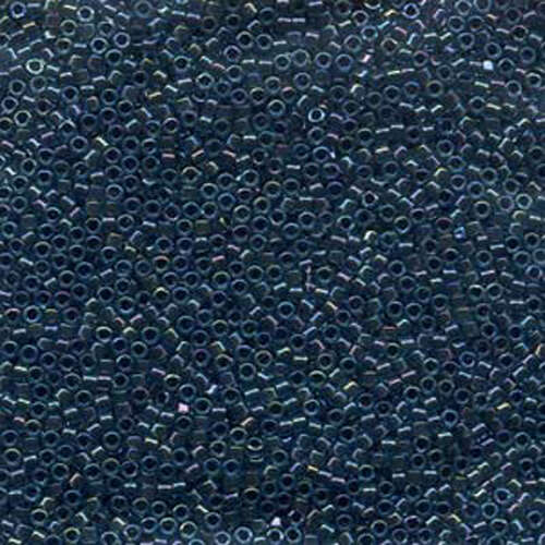 Miyuki 11/0 Delica Bead - DB286 - Lined Aqua / Midnight Blue Luster - 100gm Bag