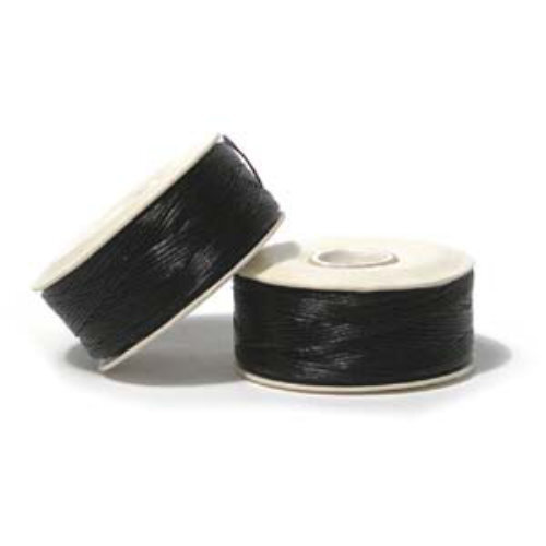 Nymo 00 (0.12mm)  Black - Bobbin - 140 yards / 128m  - NYM00BK