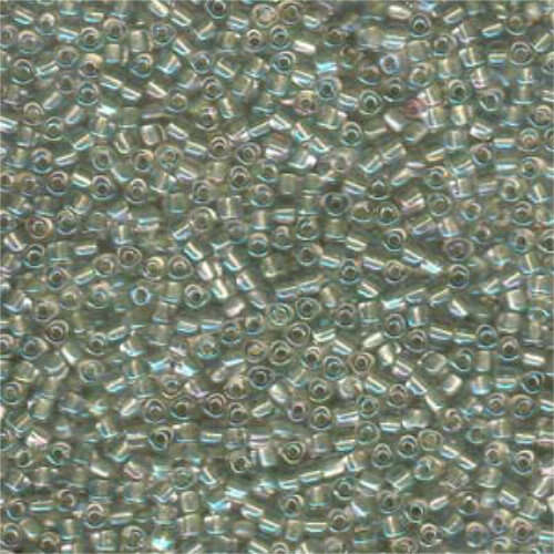 Miyuki 10/0 Triangle Bead - TR10-1135 - Foam Green Lined Crystal - 250gm Bag