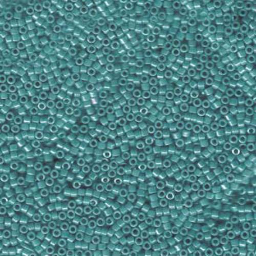 Miyuki 11/0 Delica Bead - DB1248 - Transparent Carribean Teal AB - 100gm Bag