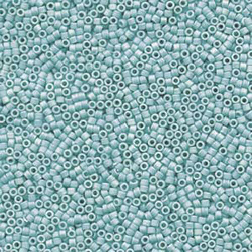 Miyuki 11/0 Delica Bead - DB1595 - Matte Opaque Sea Opal AB - 100gm Bag