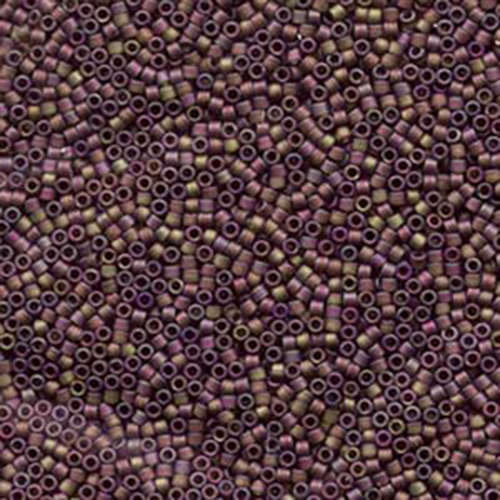 Miyuki 11/0 Delica Bead - DB867 - Matte Transparent Dark Cranberry AB - 100gm Bag
