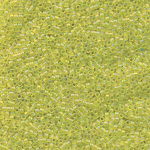 Miyuki 11/0 Delica Bead - DB1281 - Matte Transparent Lime AB - 100gm Bag