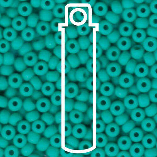 Miyuki 8/0 Rocaille Bead - 8-9412F - Matte Opaque Turquoise Green - 22gm Tube