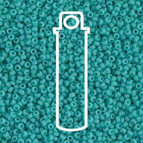 Miyuki 11/0 Rocaille Bead - 11-9412F - Matte Opaque Turquoise Green - 24gm Tube