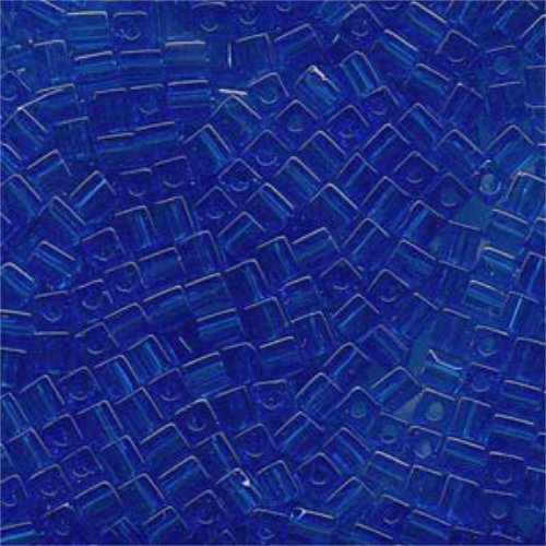 Miyuki 4mm (SB4) Square Bead - SB4-150 - Transparent Sapphire - 250gm Bag