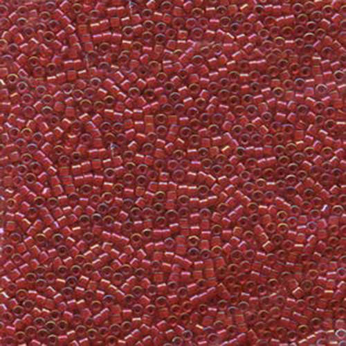Miyuki 11/0 Delica Bead - DB295 - Lined Red / Red AB Luster - 100gm Bag
