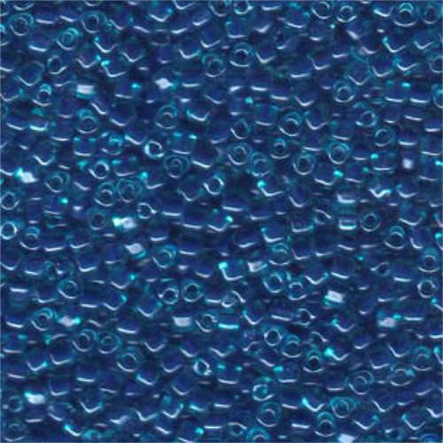 Miyuki 8/0 Triangle Bead - TR8-1828 - Light Blue Lined Dark Blue - 250gm Bag