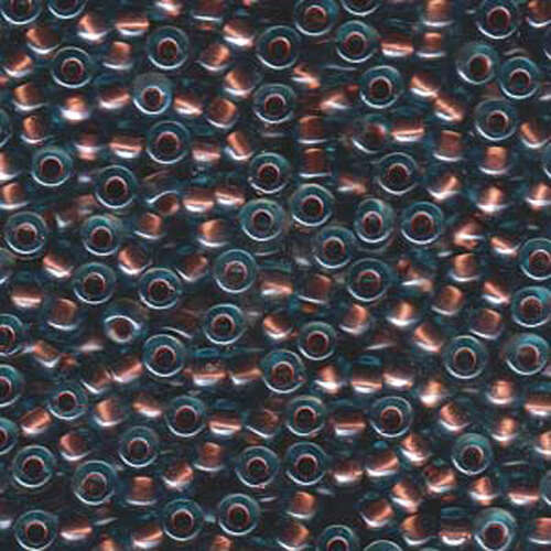Miyuki 6/0 Rocaille Bead - 6-93815 - Pearlized Aqua Lined Copper - 250gm Bag