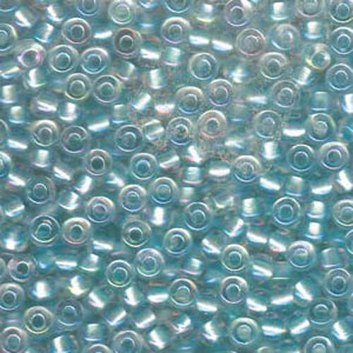 Miyuki 6/0 Rocaille Bead - 6-93638 - Pearlized Crystal AB Lined Aqua - 250gm Bag